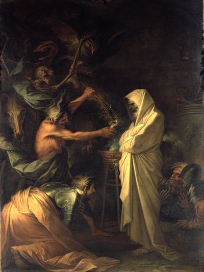 The Spirit of Samuel appearing to Saul at the house of the Witch of Endor by Salvator Rosa